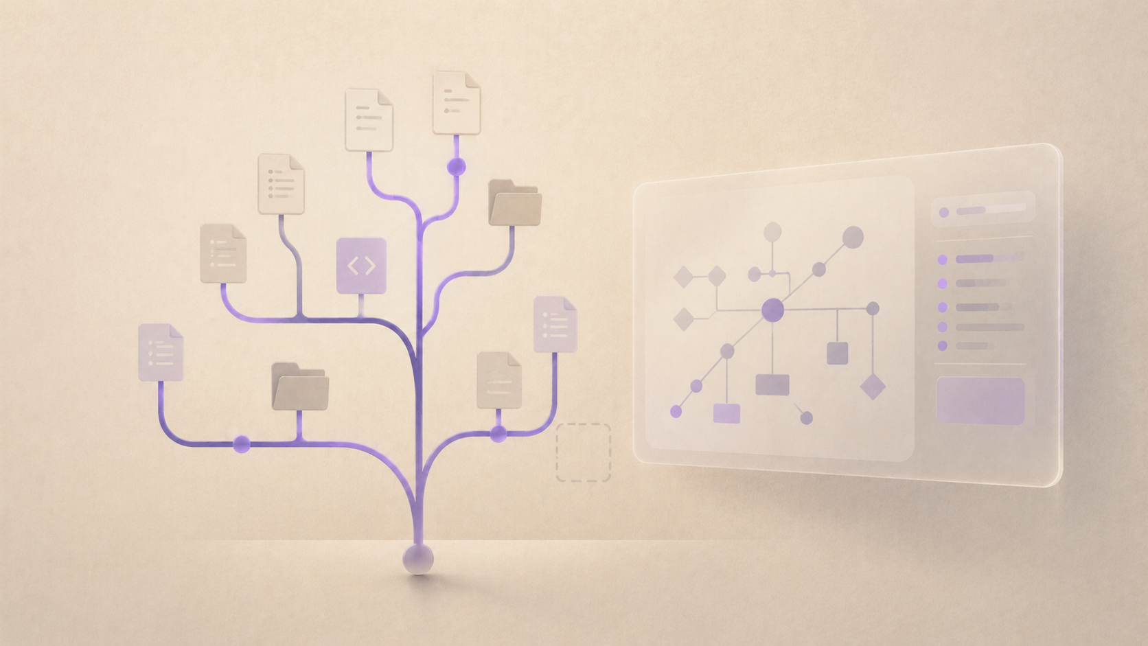 Repositorio con ramas y panel generando mapa de arquitectura y documentación